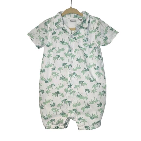 Janie and Jack Palm Tree romper 1-Piece infant boys Outfit 12-18 Month - Picture 1 of 4